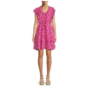 NWT “A…Love Story” Ruffled Dress - Pink Floral, Size Small